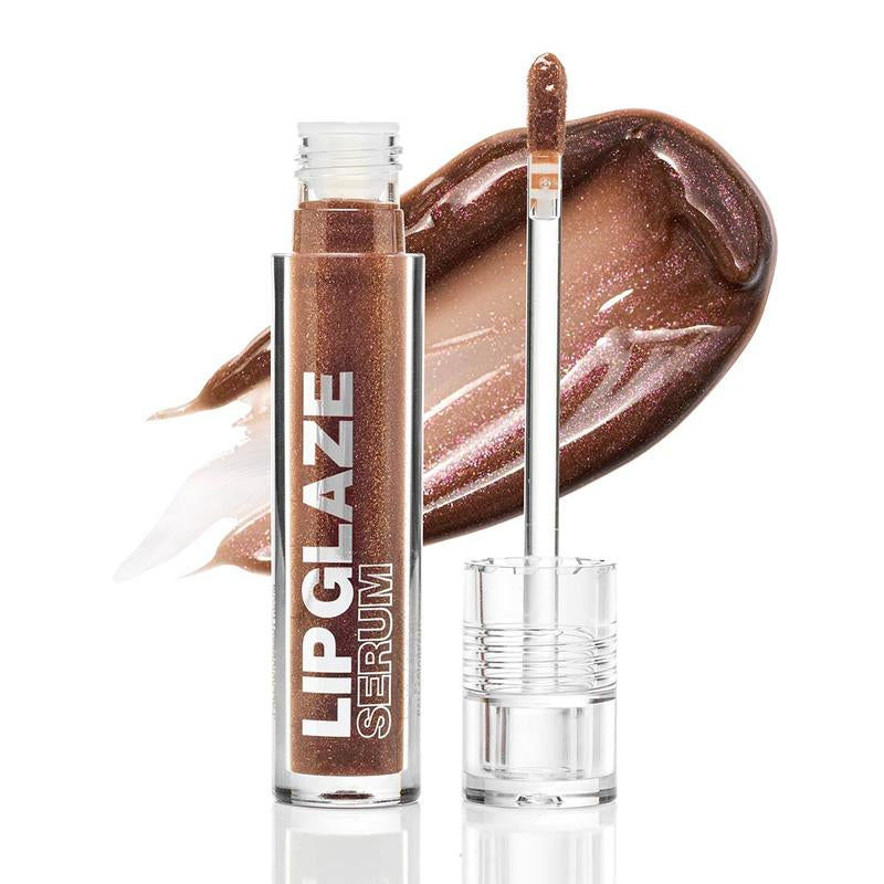 Palladio Lip Glaze Serum, Hydrating Lip Gloss with Peptides & Hyaluronic Acid for Plump, Smooth, and Nourished Lips – Vegan, High-Shine, Non-Sticky Finish