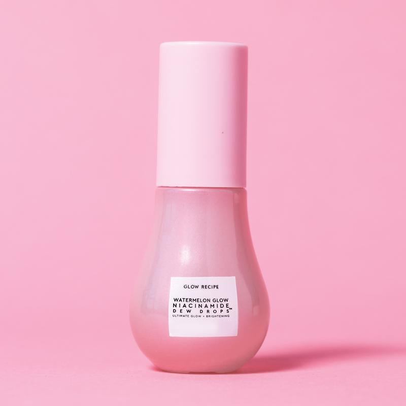 Glow Recipe Mini Watermelon Glow Niacinamide Dew Drops, Brightens & Hydrates, Lightweight Highlighting Serum