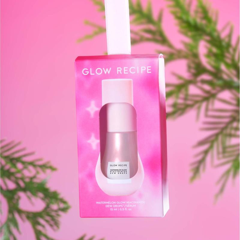 Glow Recipe Mini Watermelon Glow Niacinamide Dew Drops, Brightens & Hydrates, Lightweight Highlighting Serum