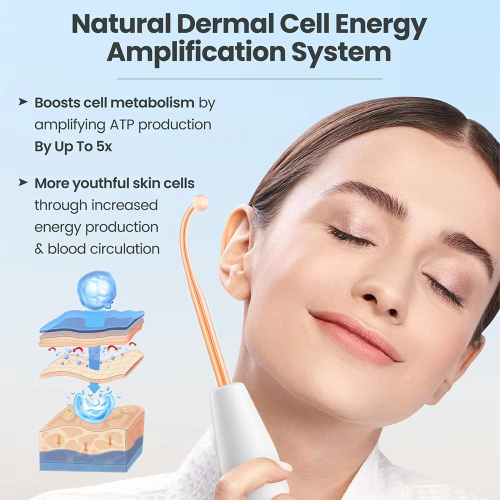 Electrode Glass Tube High Frequency Machine Neon + Argon Wand for Face Skin Spa anti Wrinkle Acne Spots Remover Hair Frizz Care