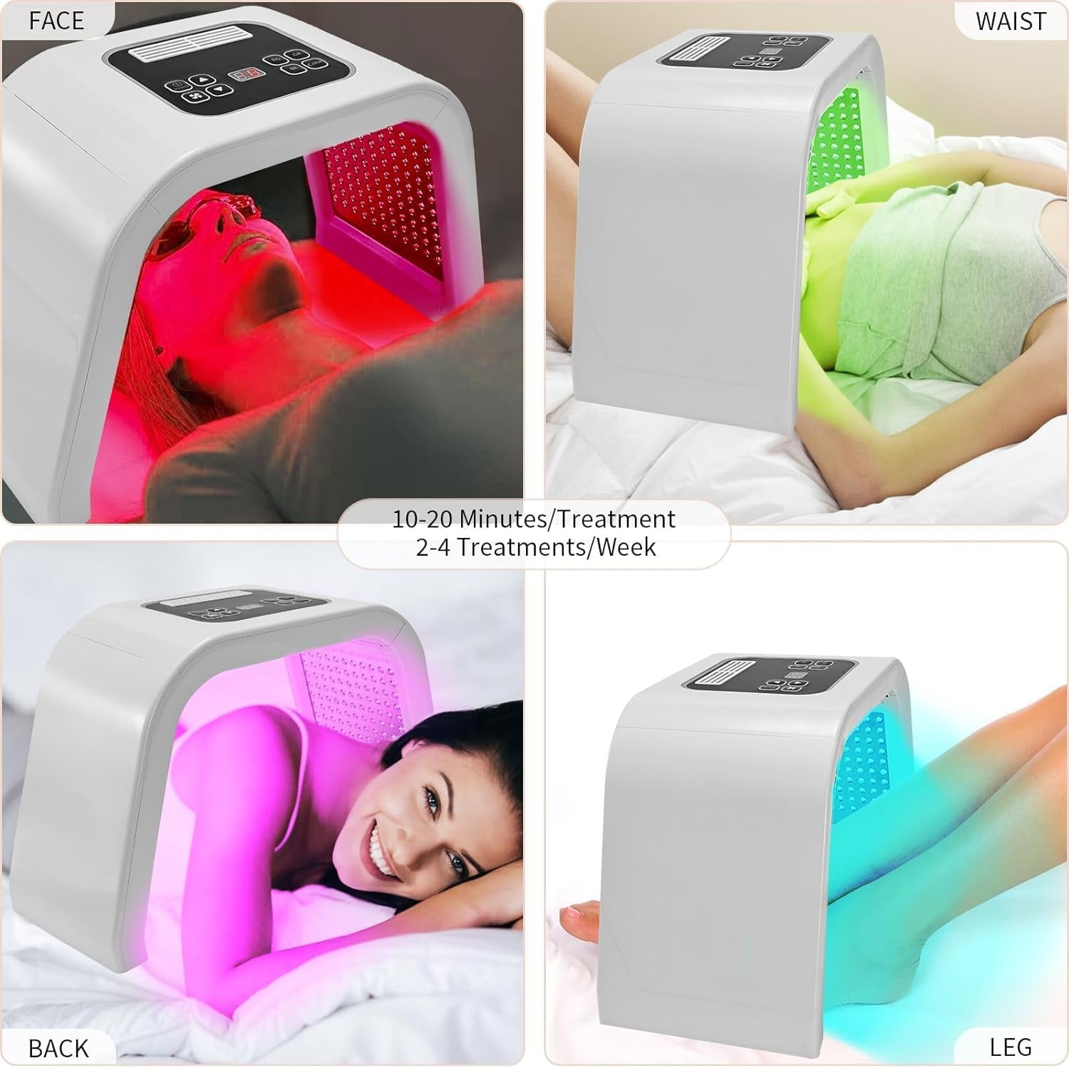 LED Face Light Therapy Mask, Red Light Therapy Mask, 7 Colour LED Light Therapy for Face & Body, Rejuvenating Skin Care Device for Home SPA Relaxation