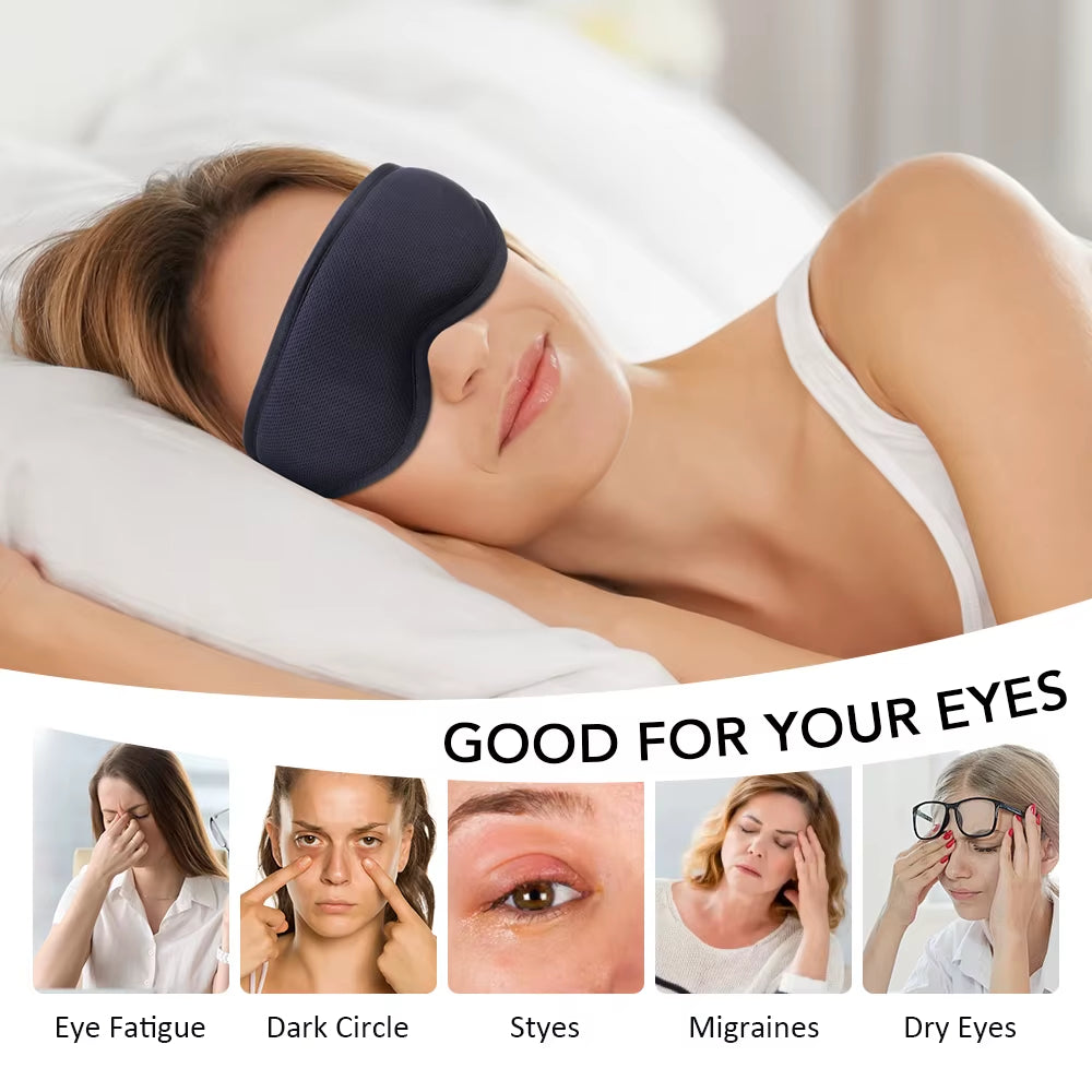 Eye Massager with Heat Vibration Rechargeable Sleep Mask Electric Eye Care Device for Relaxation and Headache Relief