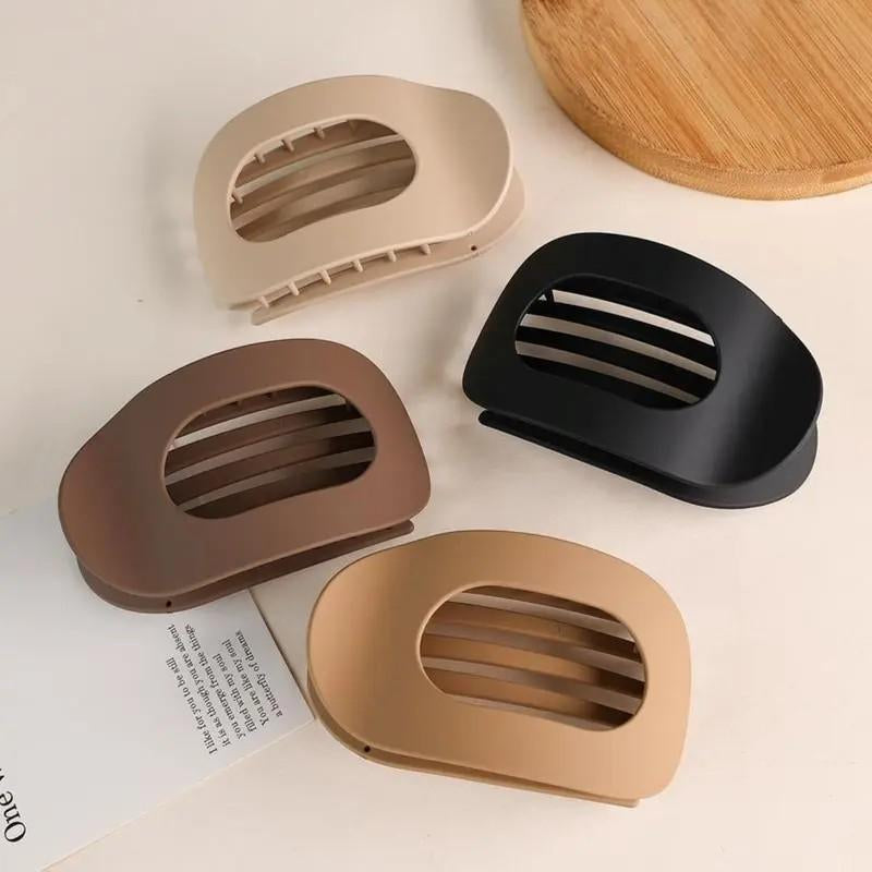 4 Solid-Color Women'S Hair Clips Minimalist Design Secure Clips for All Hair Types Versatile Accessory Perfect for Any Occasion