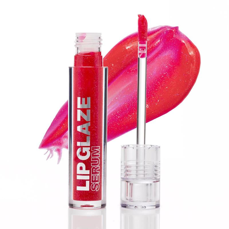 Palladio Lip Glaze Serum, Hydrating Lip Gloss with Peptides & Hyaluronic Acid for Plump, Smooth, and Nourished Lips – Vegan, High-Shine, Non-Sticky Finish