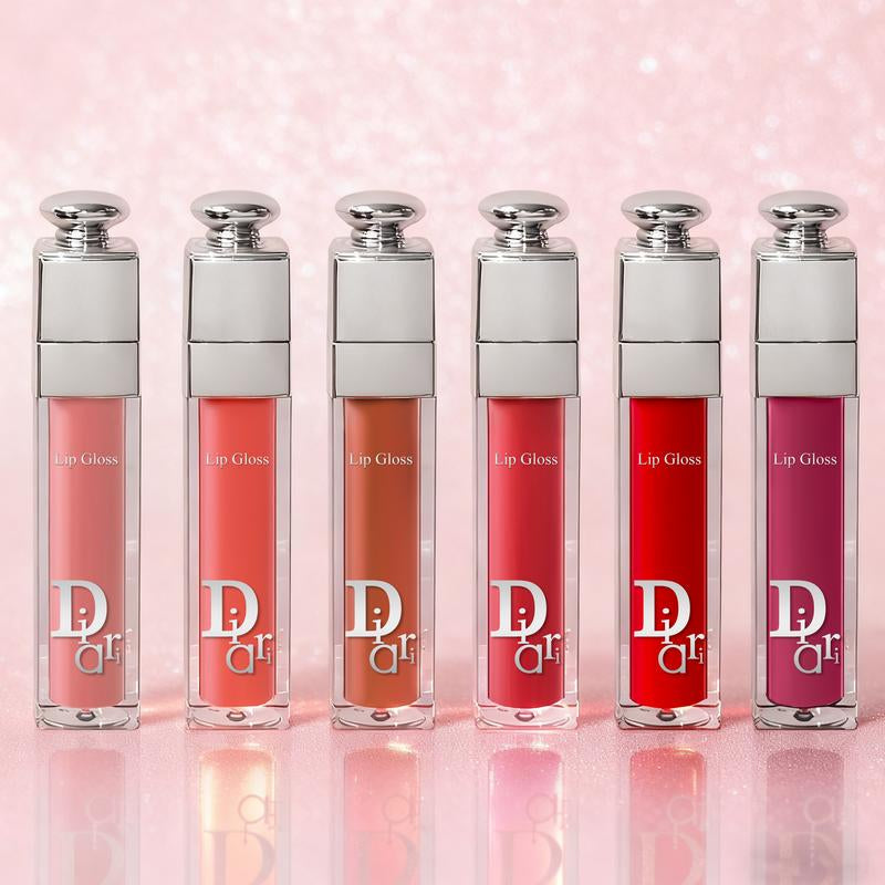 Kiss Someone 6-Piece Lip Gloss Set - Pink Tea, Pomegranate Red, Peachy Pink, Tomato Red, Purple - Lightweight, Long Lasting, Natural Stain, Non-Drying, Non-Patchy for All Skin Types Cosmetic Makeup Glossy