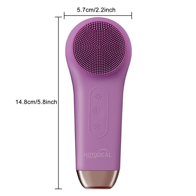 Facial Cleansing Brush, Face Scrub Brush Magnetic Rechargeable Face Brush for Women & Men, Silicone Face Scrubber Cleanser Brush for Facial Pore Cleaner, Valentine Gift