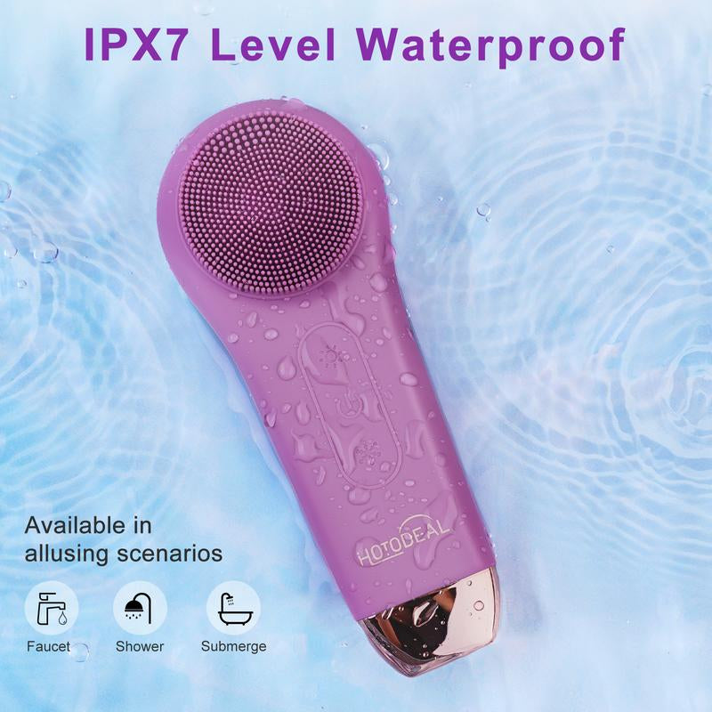 Facial Cleansing Brush, Face Scrub Brush Magnetic Rechargeable Face Brush for Women & Men, Silicone Face Scrubber Cleanser Brush for Facial Pore Cleaner, Valentine Gift